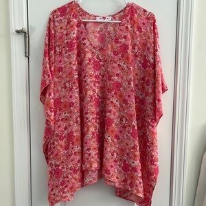 Buddy Love North Tunic Vibrant Floral in Pink and Red